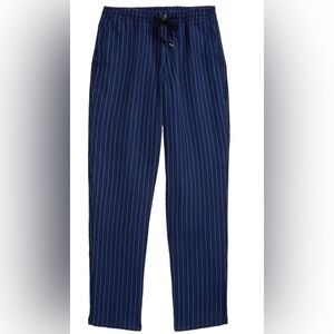 Navy Striped Pants